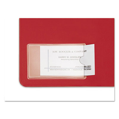 Hold It Poly Business Card Pocket, Top Load, 3.75 x 2.38, Clear, 10/Pack