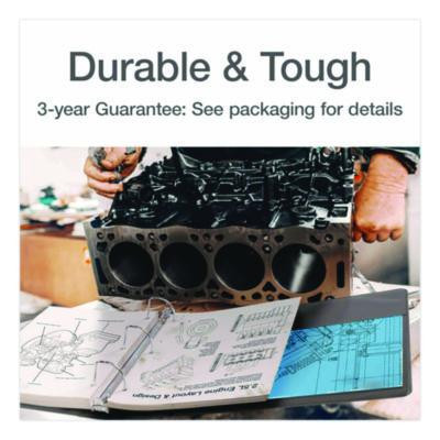 Xtralife Clearvue Non-Stick Slant-D Ring Binder, 3 Rings, 1" Capacity, 11 x 8.5, Black