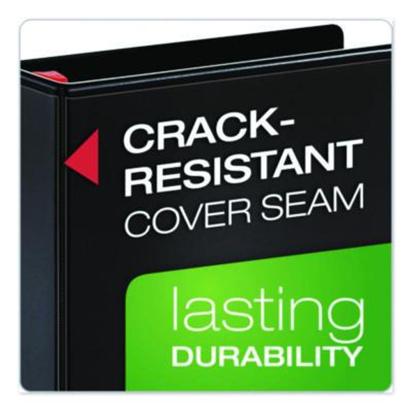 Xtralife Clearvue Non-Stick Slant-D Ring Binder, 3 Rings, 1.5" Capacity, 11 x 8.5, Black