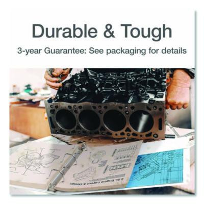 Xtralife Clearvue Non-Stick Slant-D Ring Binder, 3 Rings, 5" Capacity, 11 x 8.5, White