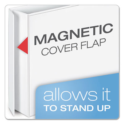 Freestand Easy Open Locking Slant-D Ring Binder, 3 Rings, 4" Capacity, 11 X 8.5, White