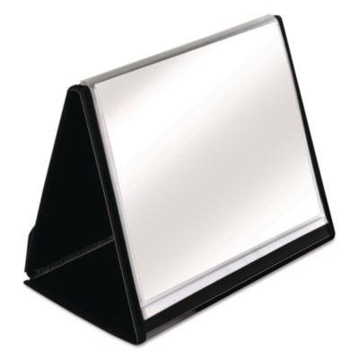 Showfile Horizontal Display Easel, 20 Letter-Size Sleeves, Black