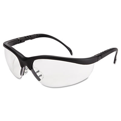 Klondike Safety Glasses, Matte Black Half Frame, Clear Dual Anti-Fog Lens