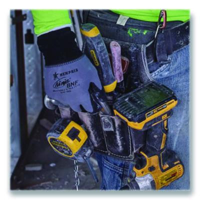 Ninja Nitrile Coating Nylon/Spandex Gloves, X-Large, Black/Gray, 12 Pairs