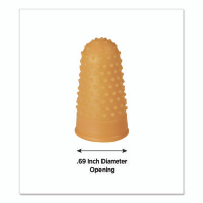 Fingertip Pads, Size 12, Large, Amber, 12/Pack