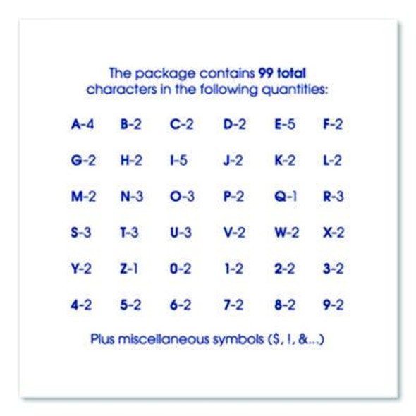 Peel-And-Stick Indoor/Outdoor Letters, Numbers And Symbols, 2" Tall, Black Characters, 133 Pieces