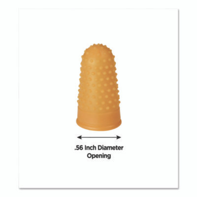 Fingertip Pads, Size 11, Small, Amber, 12/Pack
