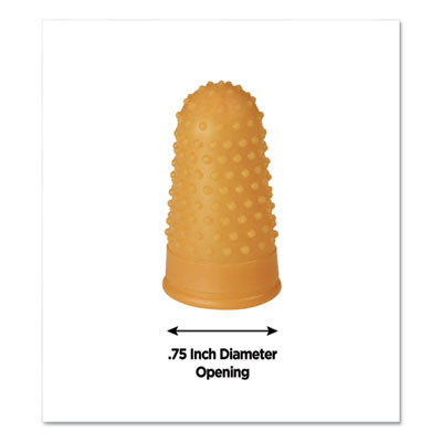Fingertip Pads, Size 13, Extra Large, Amber, 12/Pack