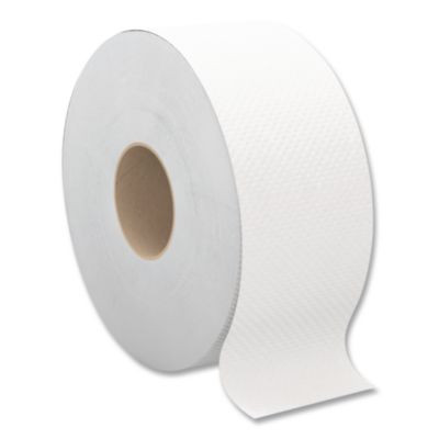 Select Jumbo Bath Tissue, Septic Safe, 1-Ply, 3.3" x 2,000 Ft, White, 12 Rolls/Carton