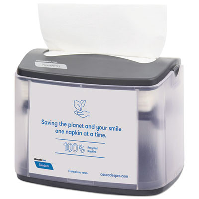 Tandem Tabletop Napkin Dispenser, 6.1 X 8.16 X 6.3, Gray, 4/Carton