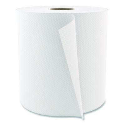 Select Roll Paper Towels, 1-Ply, 7.9" x 800 Ft, White, 6 Rolls/Carton
