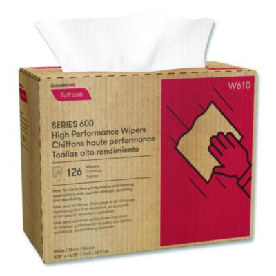 Tuff-Job S600 High Performance Wipers, 9 3/4 X 16 3/4, 126/Box, 10 Box/Carton