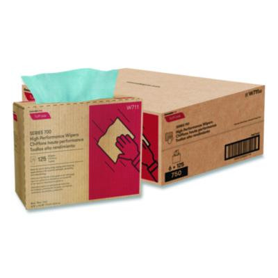 Tuff-Job S700 High Performance Wipers, Blue, 9.75 x 16.75, 125/Box, 6 Boxes/Carton
