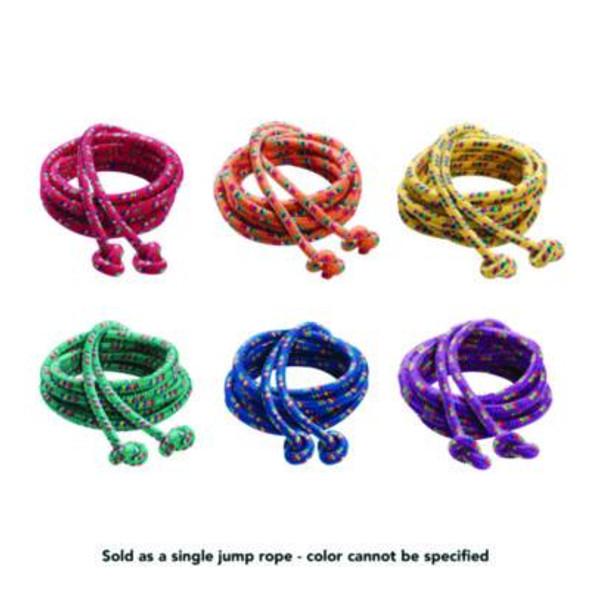 Braided Nylon Jump Ropes, 8 Ft, Assorted, 6/Pack