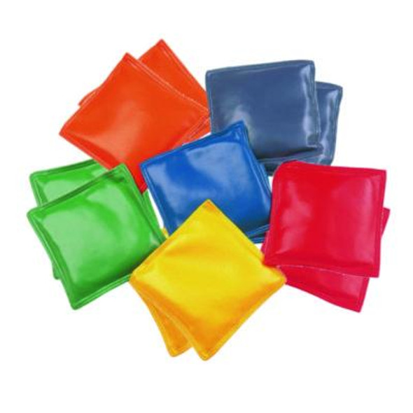 Bean Bag Set, Vinyl, 4", Assorted Colors, 12/Box