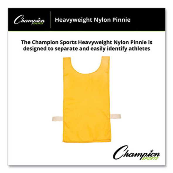 Heavyweight Pinnies, Nylon, One Size, Gold, 1/Dozen