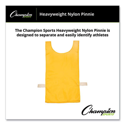 Heavyweight Pinnies, Nylon, One Size, Gold, 1/Dozen
