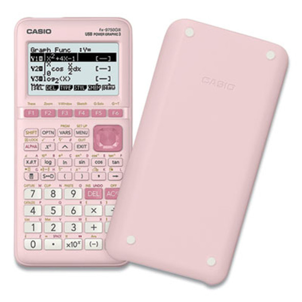 Fx-9750Giii 3Rd Edition Graphing Calculator, 21-Digit Lcd, Pink