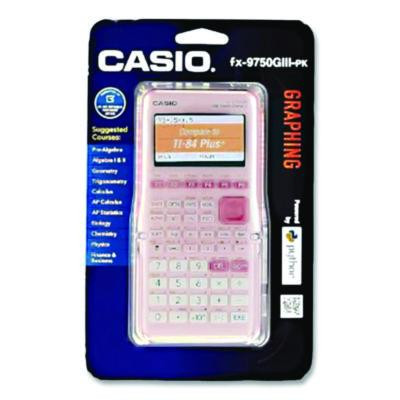 Fx-9750Giii 3Rd Edition Graphing Calculator, 21-Digit Lcd, Pink
