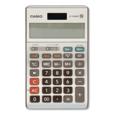 Jf100Ms Desktop Calculator, 10-Digit Lcd