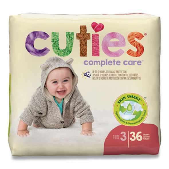 Premium Jumbo Diapers, Size 3, 16 Lbs To 28 Lbs, 144/Carton