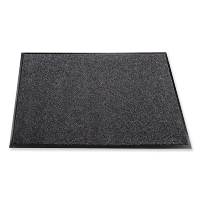 Ecostep Wiper Mat, Rectangular, Charcoal Gray Cut Pile Surface, 24" x 36"