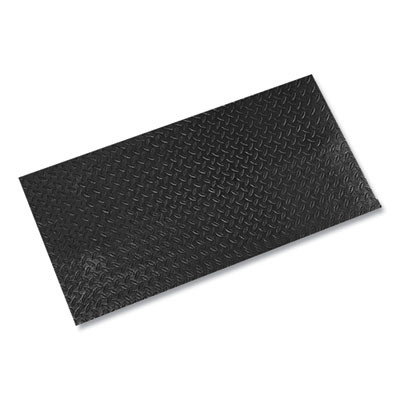Tuff-Spun Foot-Lover Diamond Surface Mat, Rectangular, Black Diamond Embossed Surface, 24" x 36"