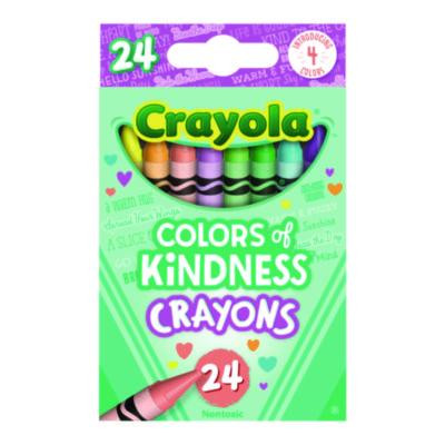 Colors Of Kindness Crayons, Regular Size, 0.31" x 3.63", 24 Assorted Colors, 24/Pack