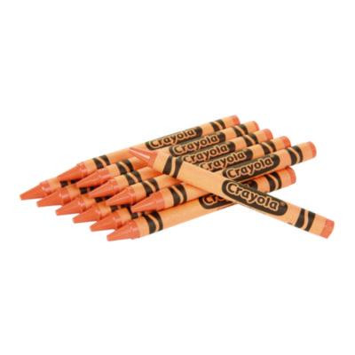 Bulk Crayons, Regular Size, 0.31" x 3.63", Peach, 12/Box