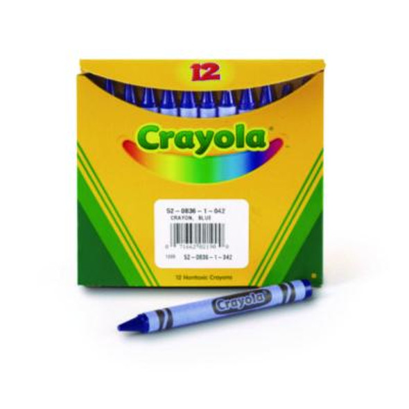 Bulk Crayons, Blue, 12/Box