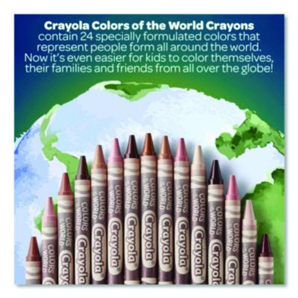 Colors Of The World Crayons Classpack, Assorted Colors, 480/Pack
