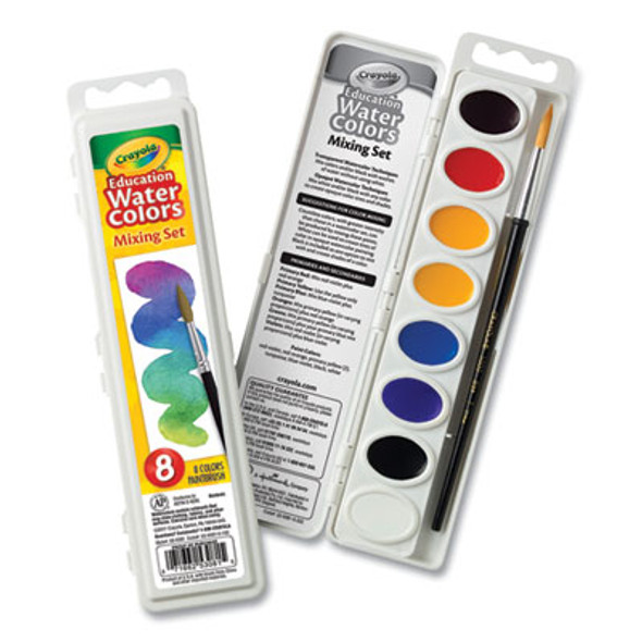 Watercolor Mixing Set, 7 Assorted Colors, Palette Tray