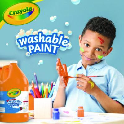 Washable Paint, Orange, 1 Gal Bottle