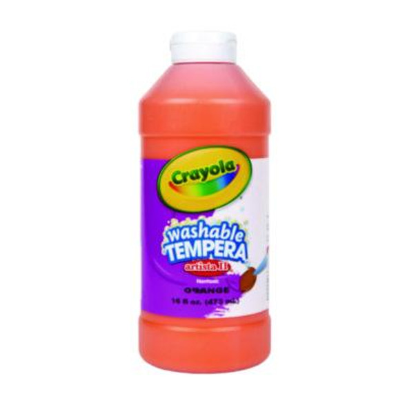 Artista Ii Washable Tempera Paint, Orange, 16 Oz Bottle