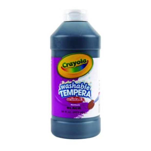 Artista Ii Washable Tempera Paint, Black, 16 Oz Bottle