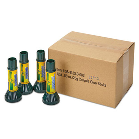 Washable Glue Stick, 0.88 Oz, Dries Clear, 12/Pack