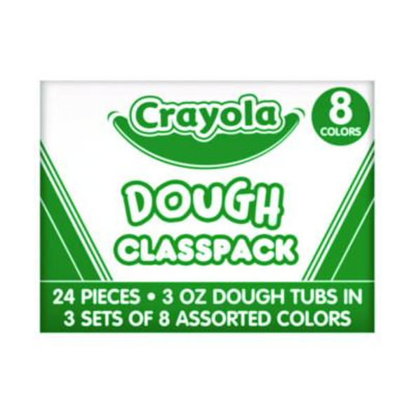 Dough Classpack, 3 Oz, 8 Assorted Colors, 24/Pack