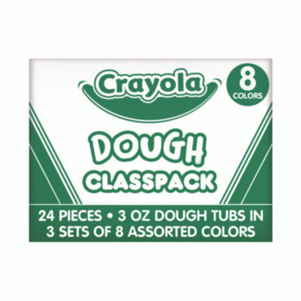 Dough Classpack, 3 Oz, 8 Assorted Colors, 24/Pack