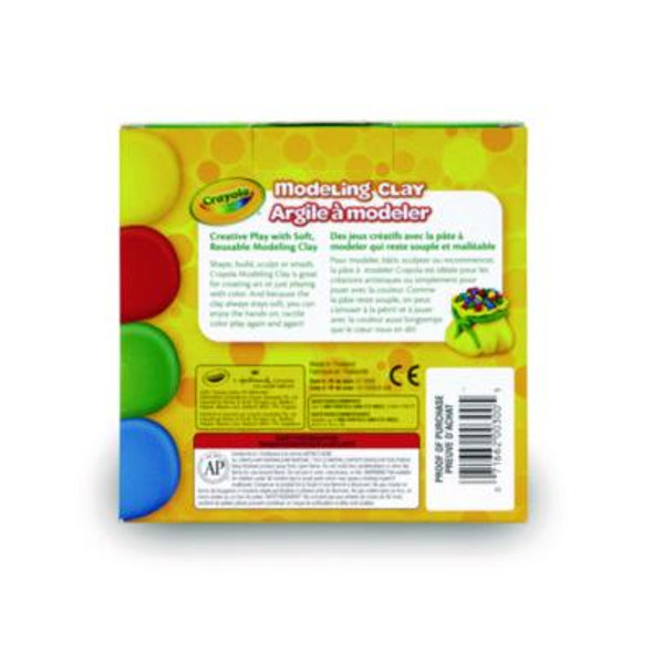 Modeling Clay Assortment, 4 Oz Of Each Color Blue/Green/Red/Yellow, 1 Lb