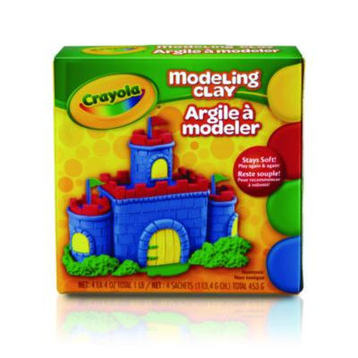 Modeling Clay Assortment, 4 Oz Of Each Color Blue/Green/Red/Yellow, 1 Lb