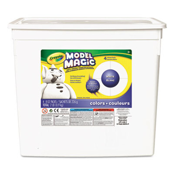 Model Magic Modeling Compound, 8 Oz Packs, 4 Packs, White, 2 Lbs