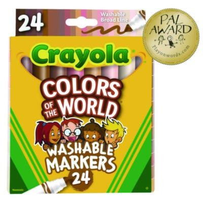 Colors Of The World Permanent Markers, Broad Bullet Tip, Assorted Colors, 24/Pack