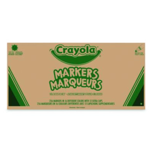 Non-Washable Marker, Broad Bullet Tip, Assorted Classic Colors, 256/Box