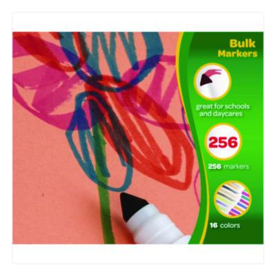 Non-Washable Marker, Broad Bullet Tip, Assorted Classic Colors, 256/Box