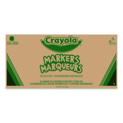 Non-Washable Marker, Broad Bullet Tip, Assorted Classic Colors, 256/Box