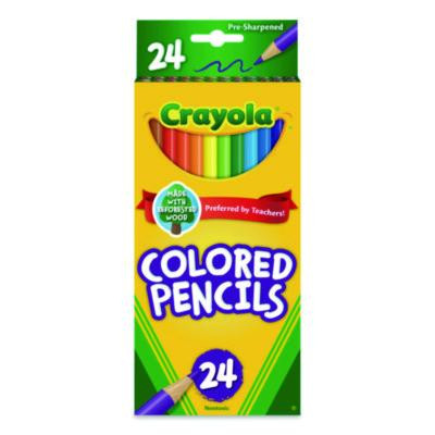 Long-Length Colored Pencil Set, 3.3 Mm, 2B, Assorted Lead And Barrel Colors, 24/Pack