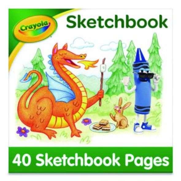 Animal Animations Wirebound Sketchpad, Unruled, Gold/Green Cover, 40 White 9 X 9 Sheets
