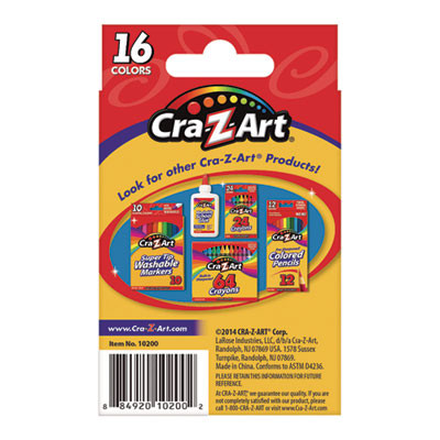 Crayons, Regular Size, 16 Assorted Colors, 16/Set