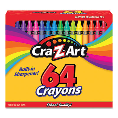 Crayons, Regular Size, 64 Assorted Colors, 16/Pack