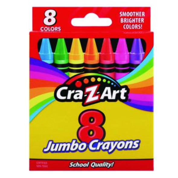 Jumbo Crayons, 8 Assorted Colors, 8/Pack